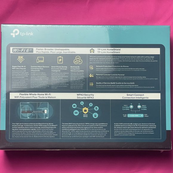 NEW! TP-Link Archer AX55 Wireless AX3000 Dual-Band Wi-Fi 6 Router in BLACK - Picture 2 of 3